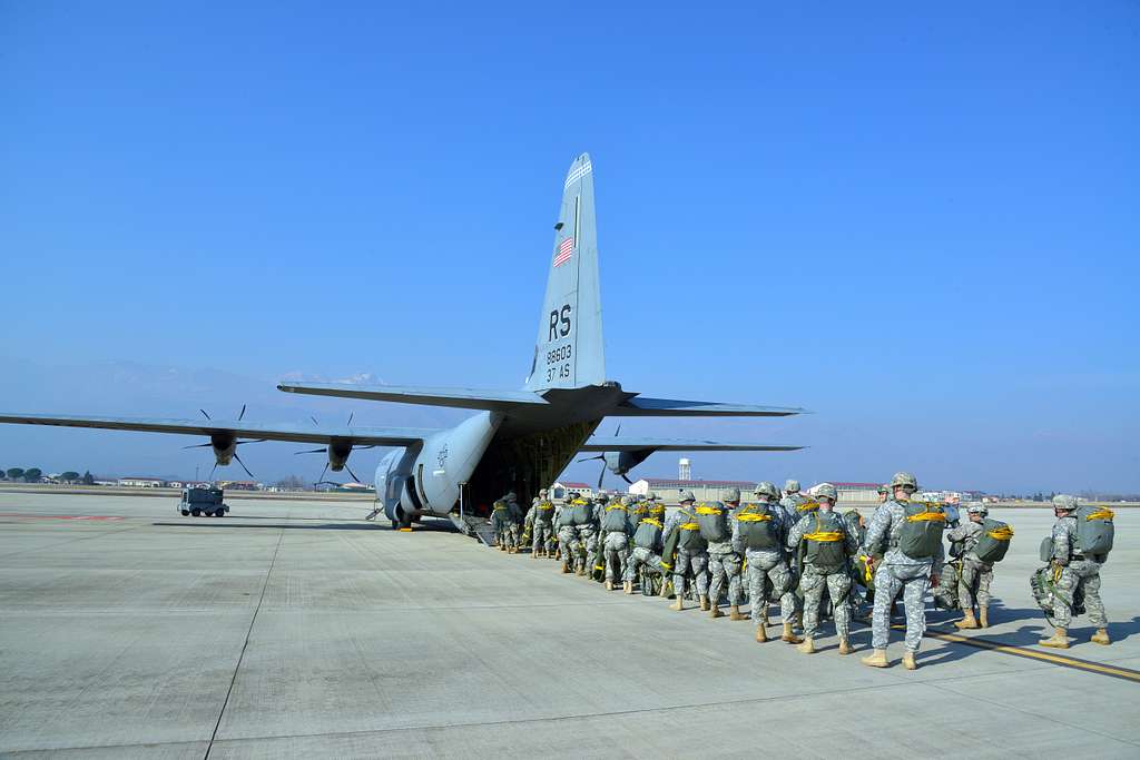 A U.S. Air Force C-130 Hercules (Front) and C-130 Juliet - PICRYL - Public  Domain Media Search Engine Public Domain Search