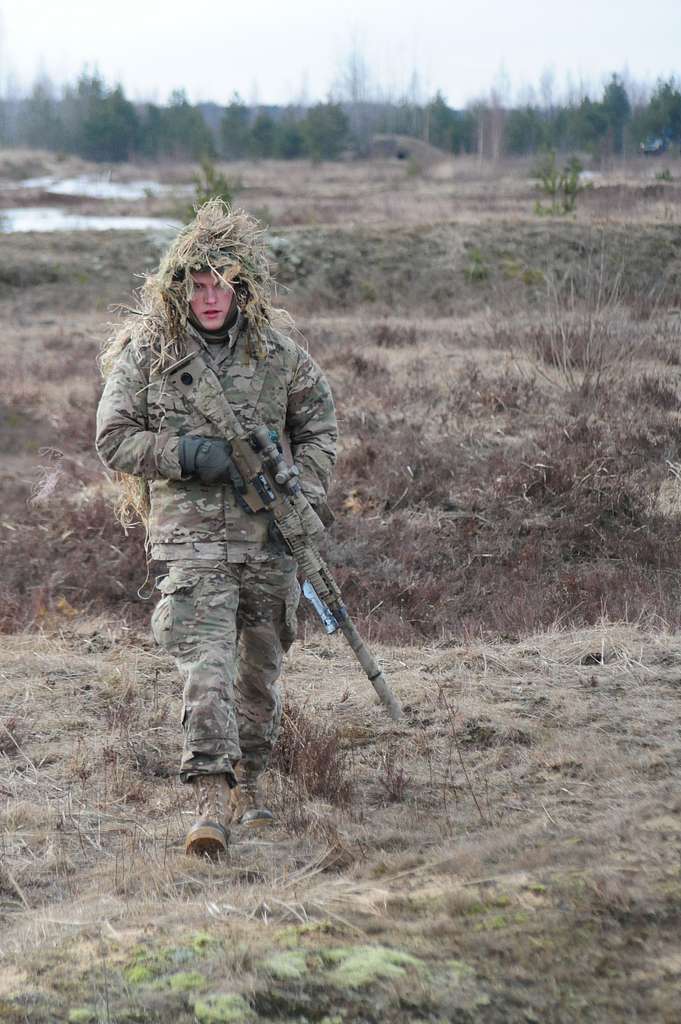 A U S Army Sniper Assigned To Headquarters And Headquarters Nara