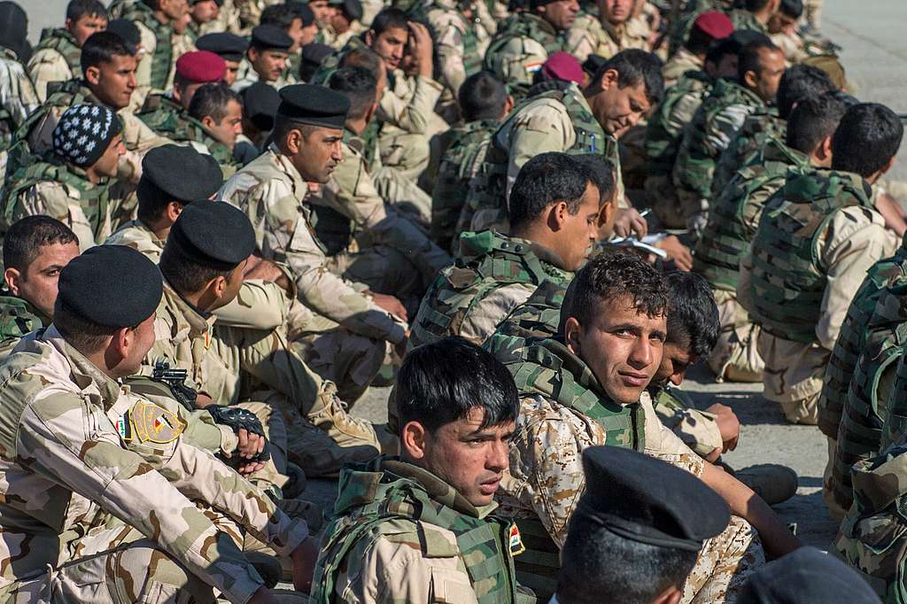 Iraqi army soldiers gather prior training by U.S. Army - NARA & DVIDS ...