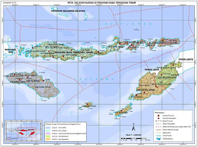 Peta Wilayah Sungai Di Provinsi Nusa Tenggara Timur Picryl Public