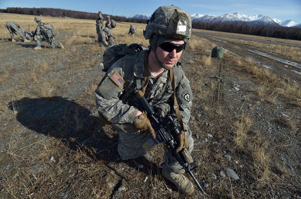 A paratrooper assigned to the 1st Battalion (Airborne), - PICRYL Public ...