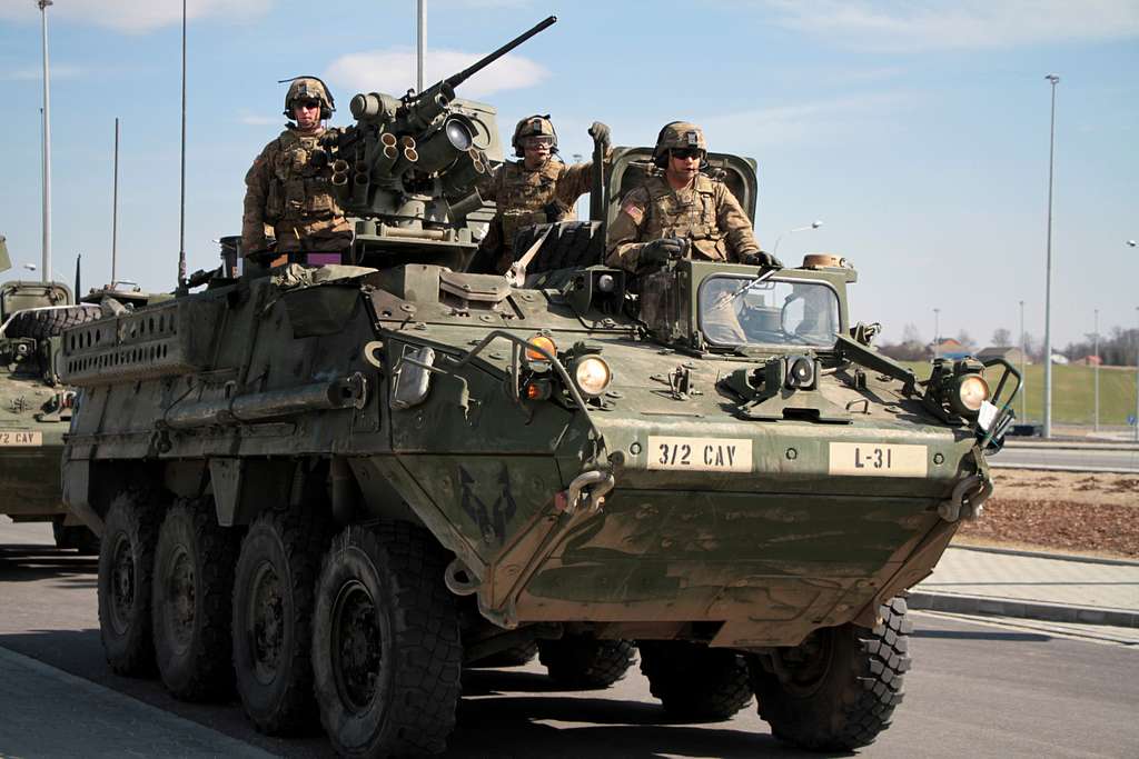 A Stryker Armored Vehicle From Lightning Troop, 3-2 - NARA & DVIDS ...