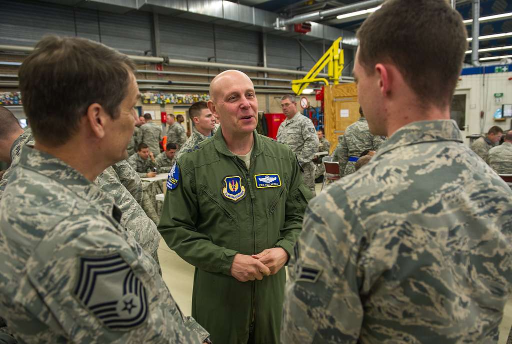 Maj. Gen. Eric Vollmecke speaks to Airmen about their - PICRYL Public ...