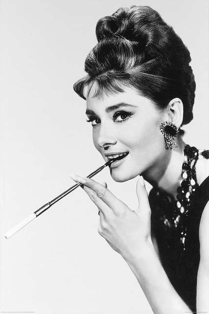 Audrey Hepburn smokes - Black and White Portrait Photograph - PICRYL -  Public Domain Media Search Engine Public Domain Image