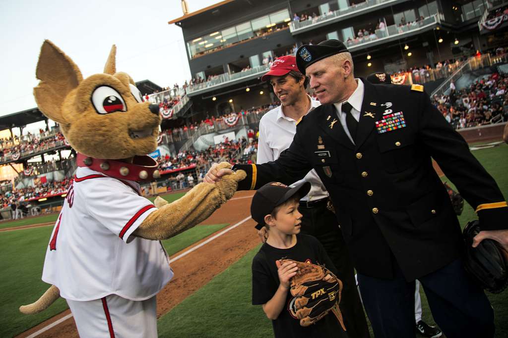 El Paso Chihuahuas Mascot (Chico) with a new Friend