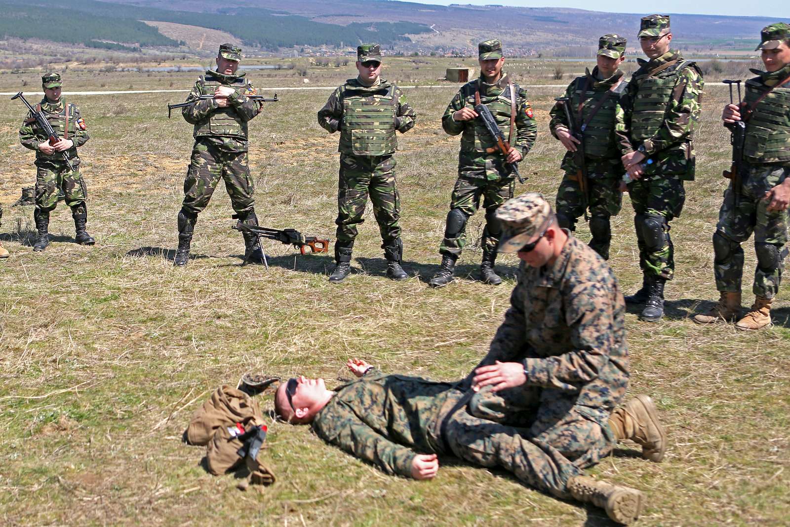 U.S. Marine SgtMaj. Carlos A. Ruiz (right) exchanges - PICRYL - Public  Domain Media Search Engine Public Domain Image