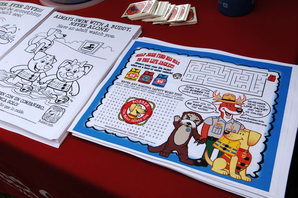 Bobber the Water Safety Dog coloring pages and games - NARA
