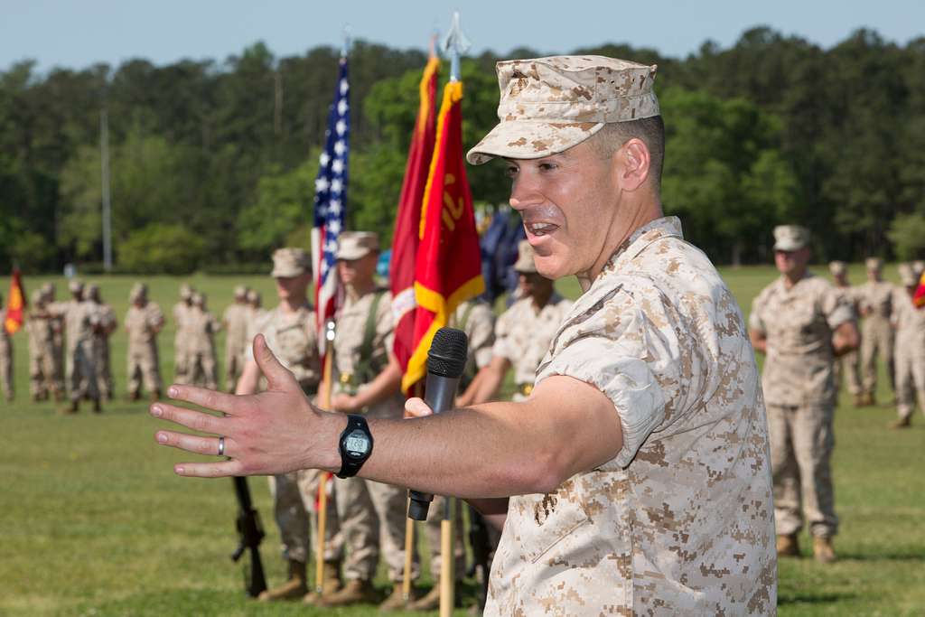 U.S. Marine Lt. Col. Robert M. Hancock, Commanding - PICRYL - Public ...