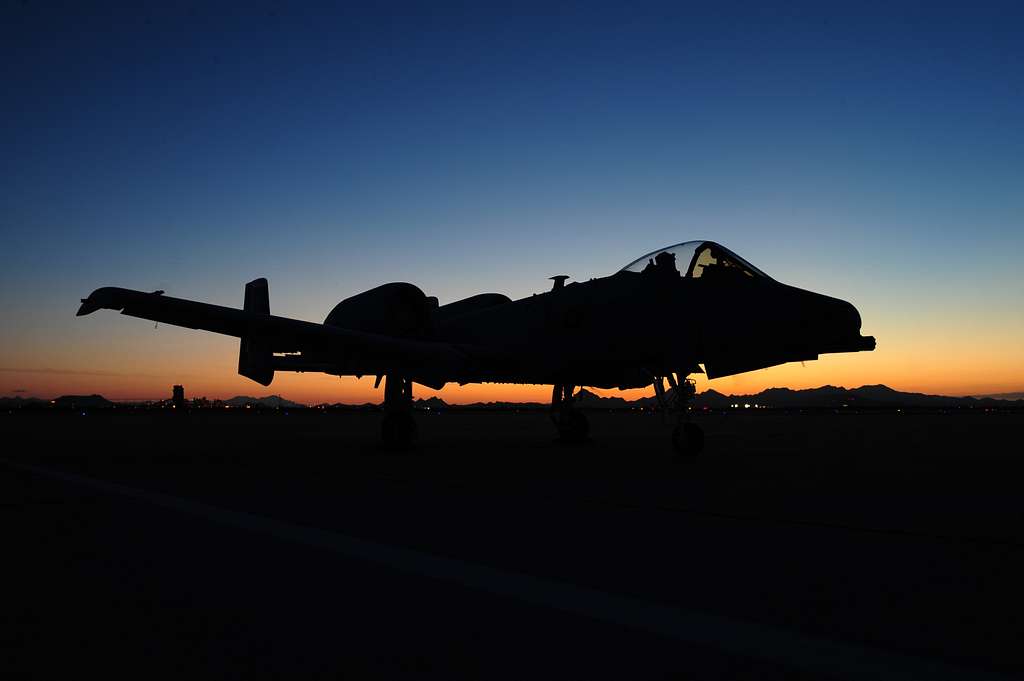 An A-10C Thunderbolt II sits on the flight line at - PICRYL - Public ...