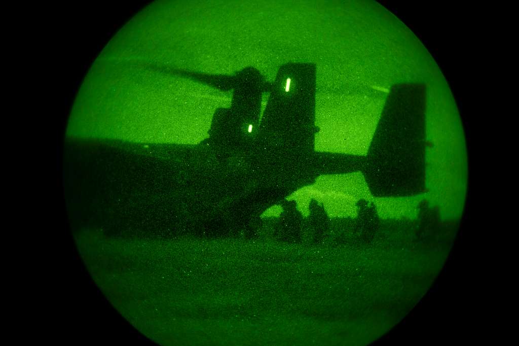 U.S. Navy SEAL team members board a CV-22 Osprey during - PICRYL Public ...