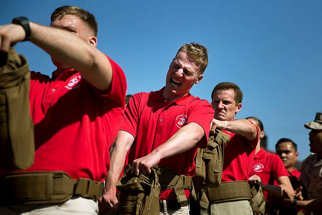 Shane Lemieux (right), a offensive tackle for the West - NARA & DVIDS  Public Domain Archive Public Domain Search