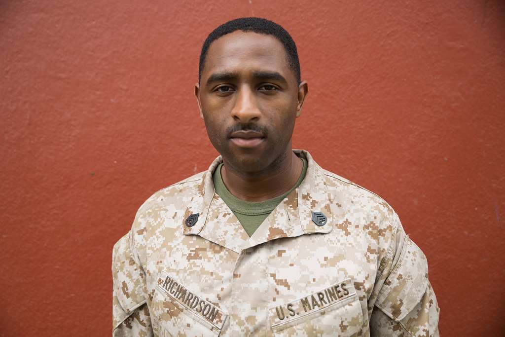 U.S. Marine Staff Sgt. Deron L. Richardson, from Bronx, - NARA