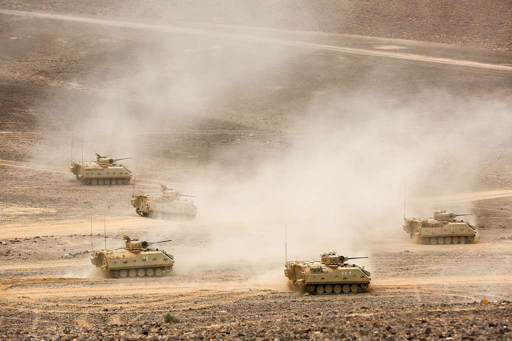 Armored tracked fighting vehicles from the Royal Jordanian - PICRYL ...