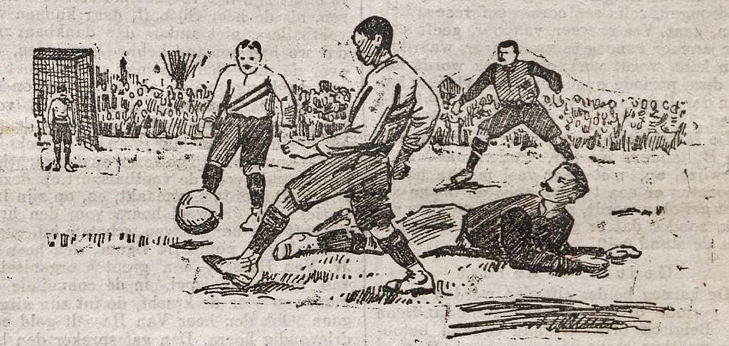 Incredibly early drawing of a football match in America from 1861 –  England's Oldest Football Clubs