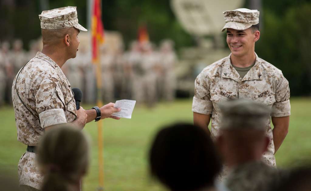 U.S. Marine Corps Lt. Col. Jaime Macias, left, the - NARA & DVIDS ...