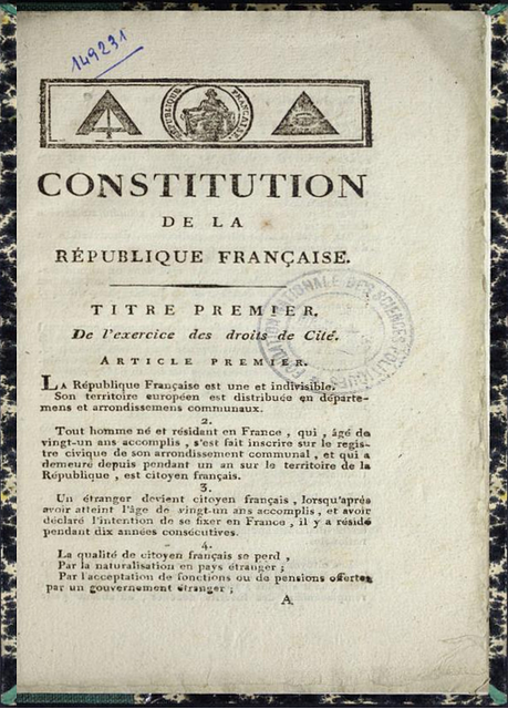 Constitution De La République Française Du 23 Frimaire An VIII, 1799 ...