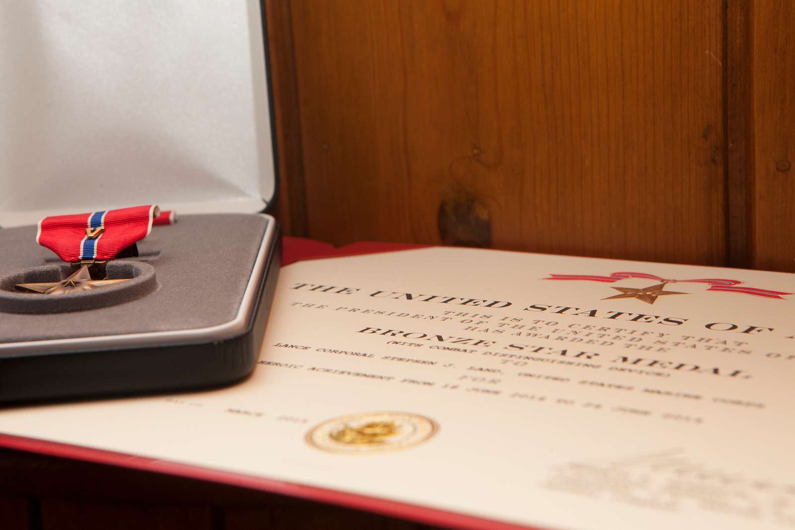 A picture of the Bronze Star medal and citation that - NARA & DVIDS ...