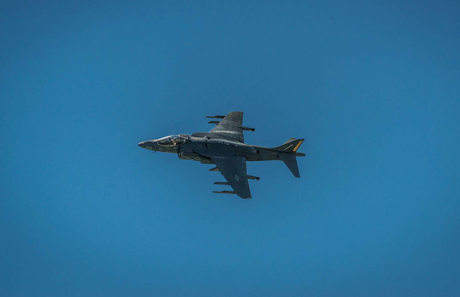 A Marine Corps AV-8B Harrier Demonstrates Its Capabilities - NARA ...