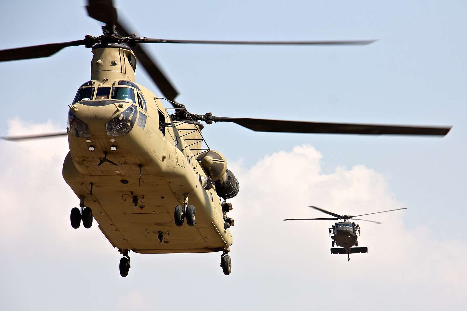 A CH-47 Chinook Helicopter And UH-60 Black Hawk Helicopter - NARA ...