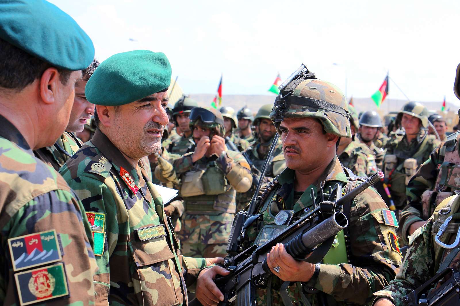 Lt. Gen. Qadim Shah, center left, the Afghan National - NARA & DVIDS ...