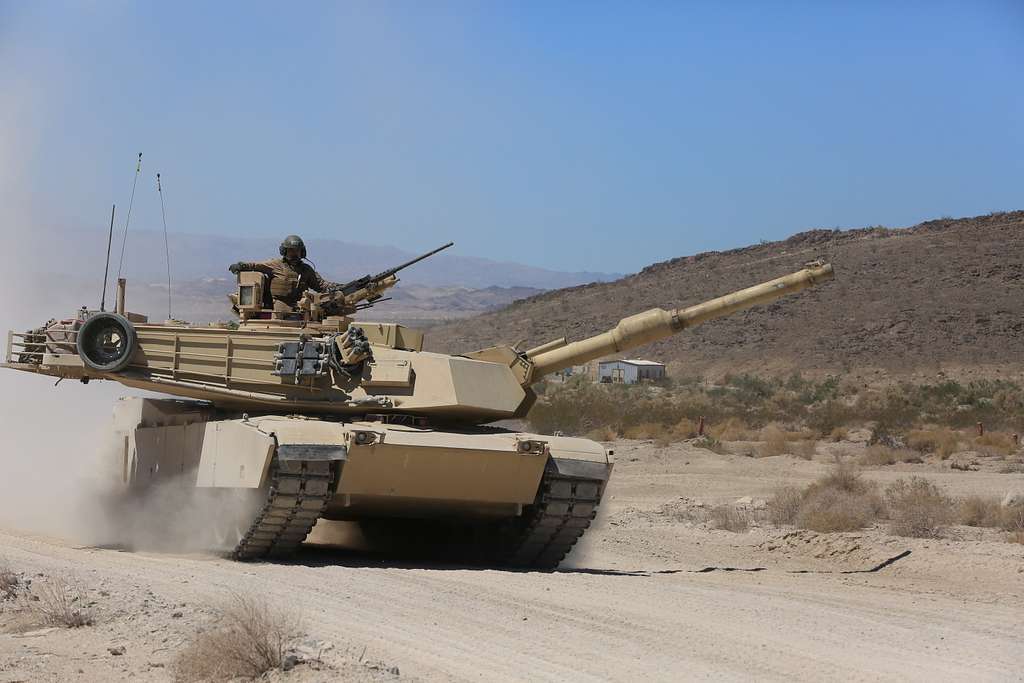 An M1A1 Abrams Main Battle Tank crew with Company A, - PICRYL Public ...