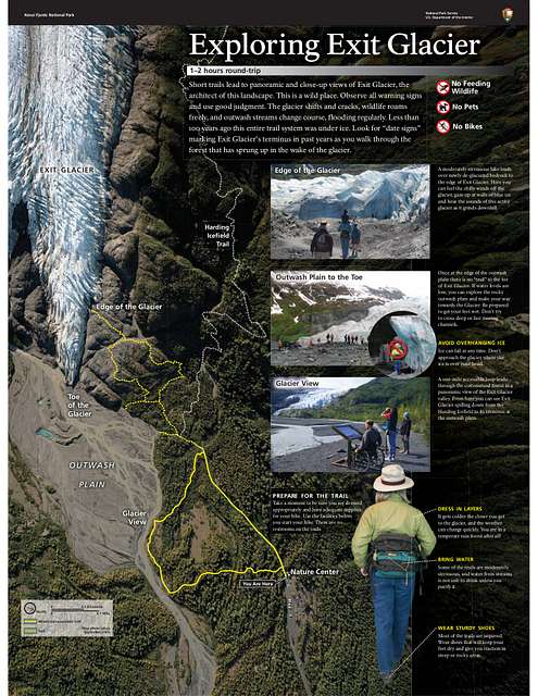 Nps Kenai Fjords Exit Glacier Trail Map Picryl Public Domain Search 1154