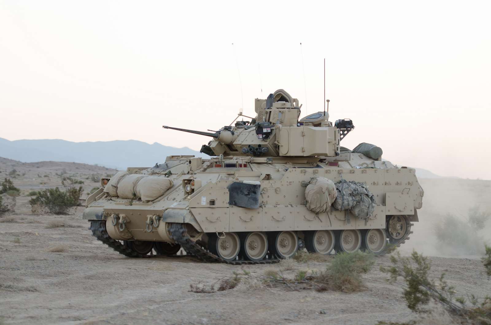 An M2A3 Bradley infantry fighting vehicle with 3rd - NARA & DVIDS ...