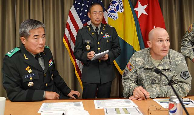 Maj. Gen. Kyu Ha Kim (left), commanding general, Republic - PICRYL ...