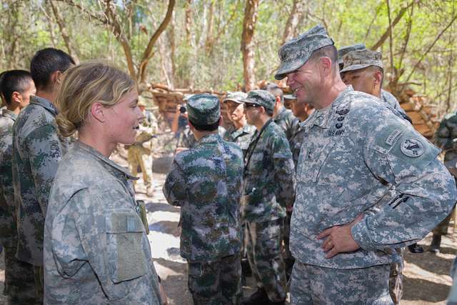 US Army Officer Maj. Gen. Todd McCaffery (right) Greets - PICRYL Public ...