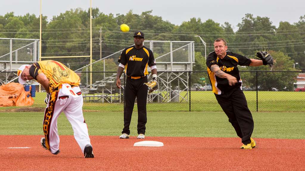 Soldier-athletes tryout for All-Army men's softball team