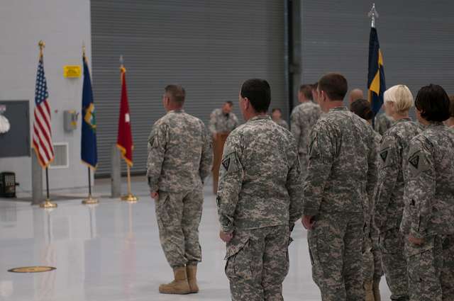 The 86th Troop Command Soldiers stand at attention - PICRYL - Public ...