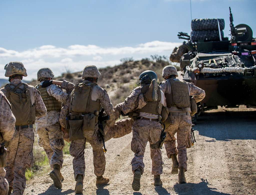 Marines with 4th Light Armored Reconnaissance Battalion, - PICRYL ...