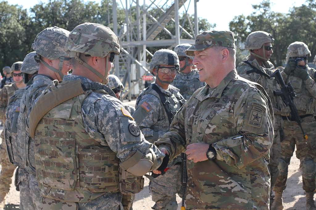 Gen. Mark Milley, U.S. Army chief of staff, hands a - NARA & DVIDS ...