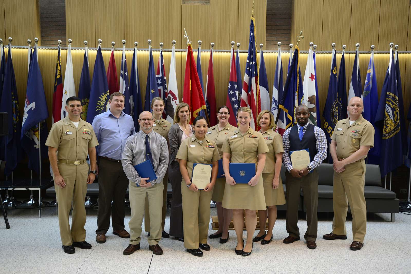 Naval Hospital Camp Lejeune Officers pose with the NARA & DVIDS Public Domain Archive Public