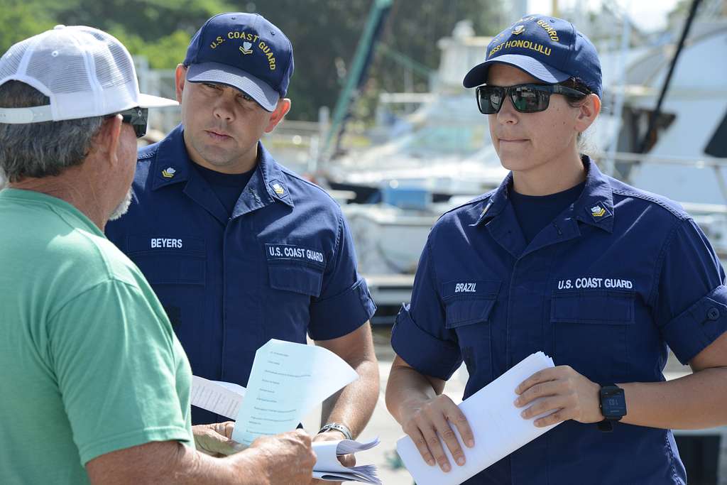 Petty Officer 2nd Class Michele Brazil and Petty Officer NARA