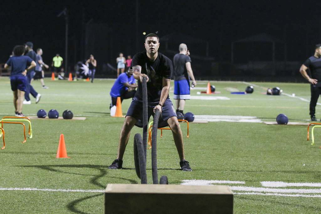 A fitness enthusiast takes part in the High Intensity - NARA & DVIDS Public  Domain Archive Public Domain Search