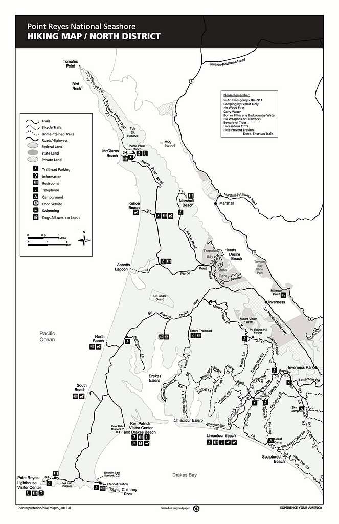 NPS point-reyes-trail-map-north - PICRYL Public Domain Search