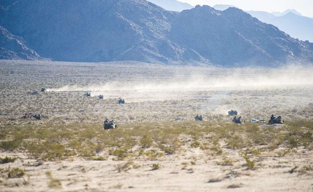 A group of amphibious assault vehicles from 3rd Amphibian - PICRYL