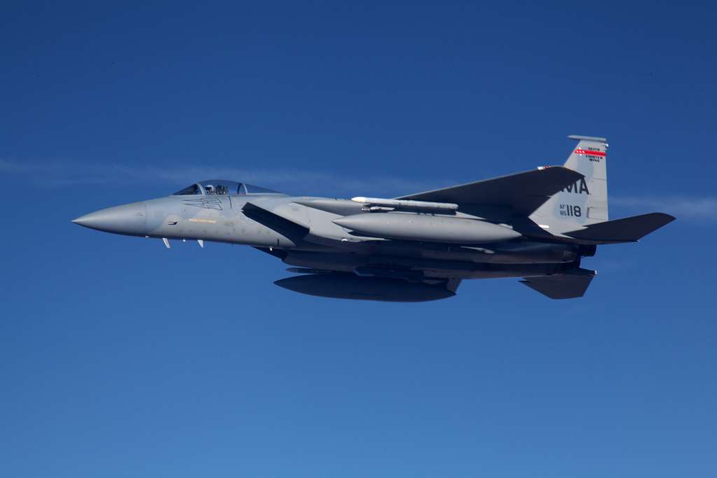 An F-15C Eagle assigned to the 131st Fighter Squadron, - NARA & DVIDS ...