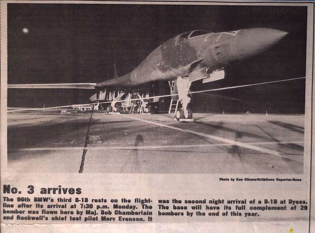 The Third B-1B Arrives. (U.S. Air Force Courtesy Photo) - NARA & DVIDS ...