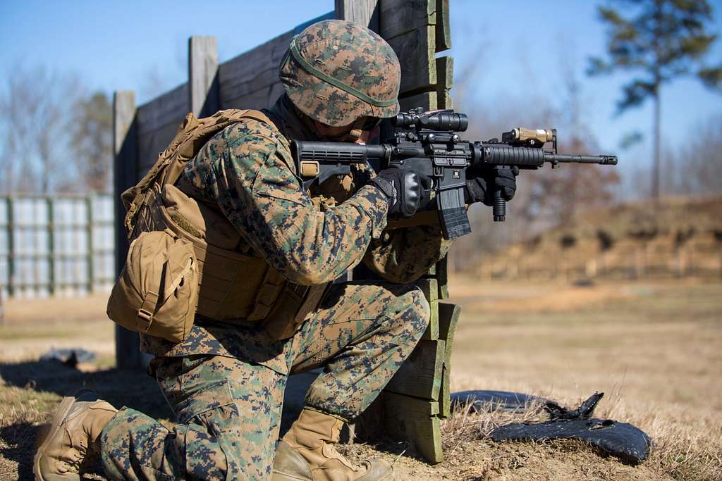 U.S. Marine Corps Pfc. Dun Zheng, an assault gunner - PICRYL Public ...