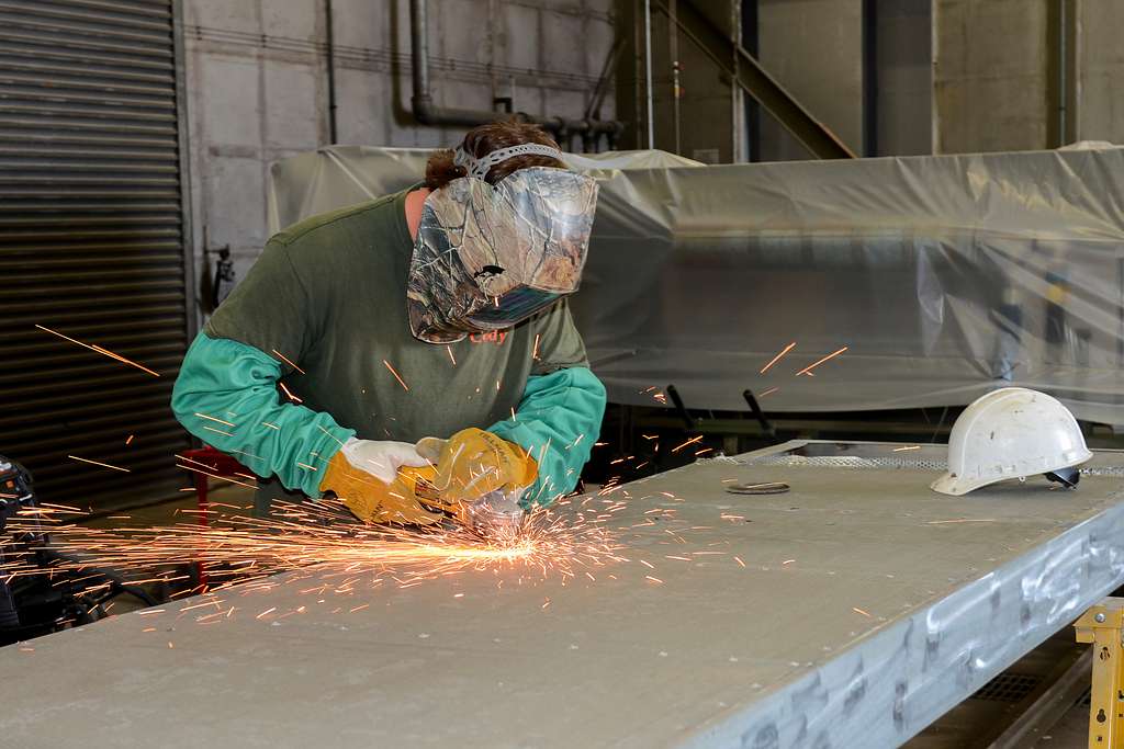 Civilian construction workers perform renovations on - NARA & DVIDS ...