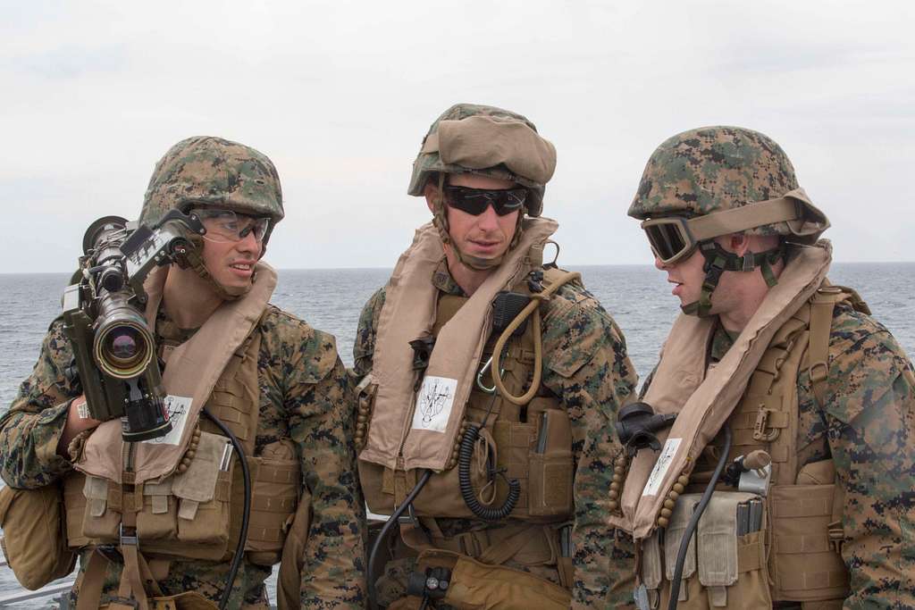 U.S. Marines (from left) Lance Cpl. Enrique Delavega, - PICRYL Public ...