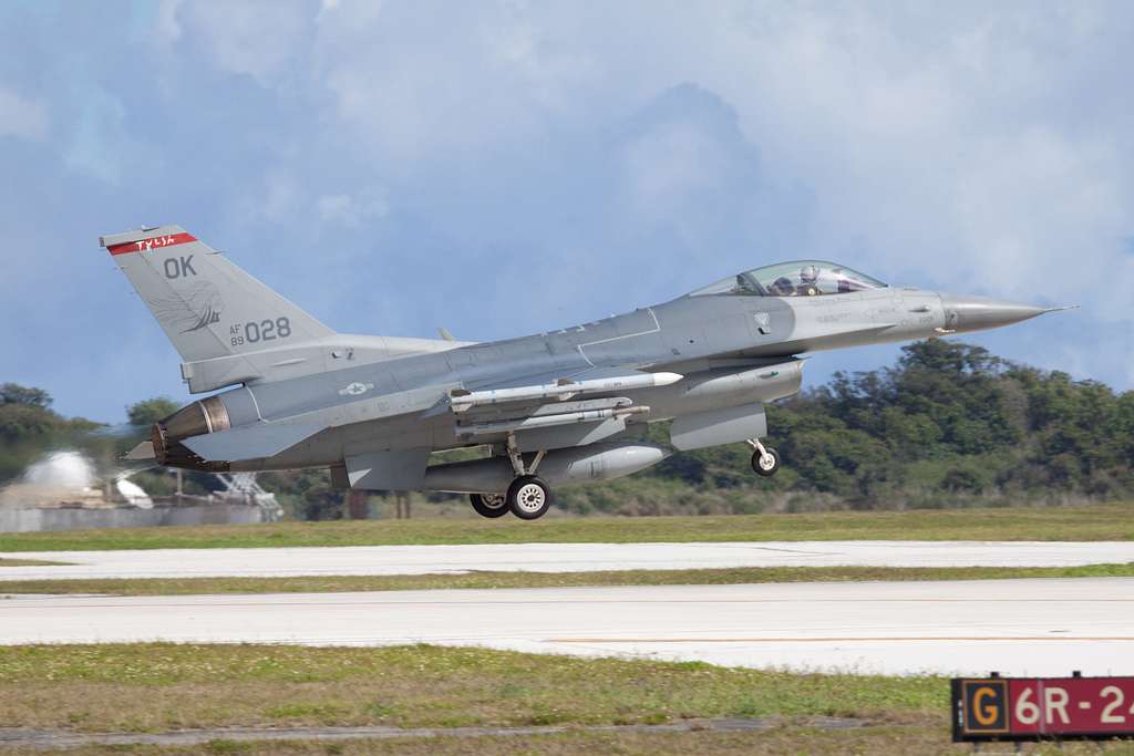 An F Fighting Falcon Assigned To The Th Expeditionary Nara