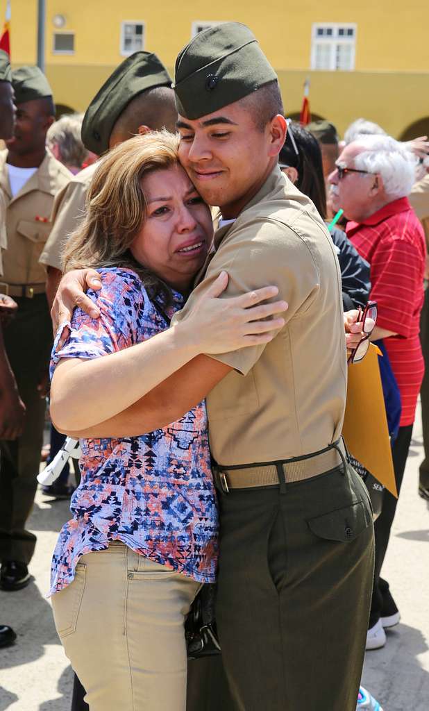 A recruit from Mike Company, 3rd Recruit Training Battalion, applies a choke  hold during a Marine Corps Martial Arts Program test at Marine Corps  Recruit Depot San Diego, July 20. The recruits