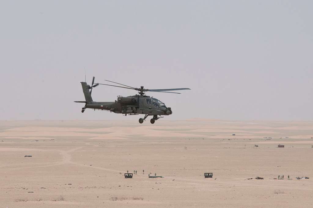 A Kuwait Air Force Ah-64 Apache Helicopter Returns - Nara & Dvids 