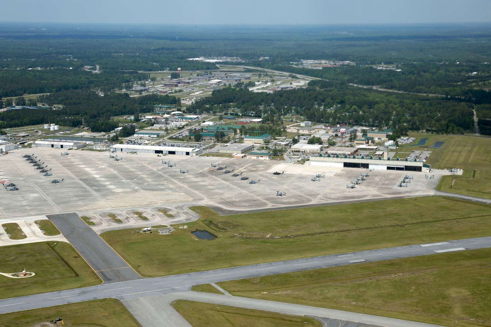 An aerial photo of Marine Corps Air Station New River, - NARA & DVIDS ...