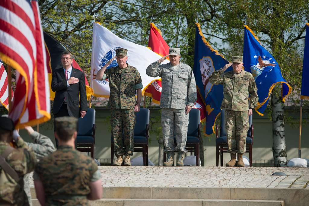 On Stage From Left, Secretary Of Defense, Ashton B. - PICRYL Public ...