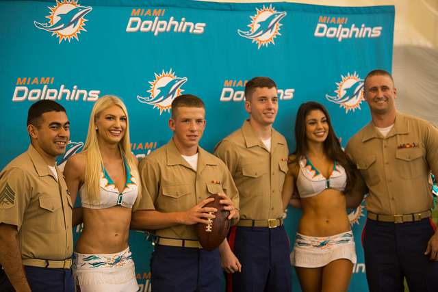 DVIDS - Images - Miami Dolphins cheerleaders, former players visit