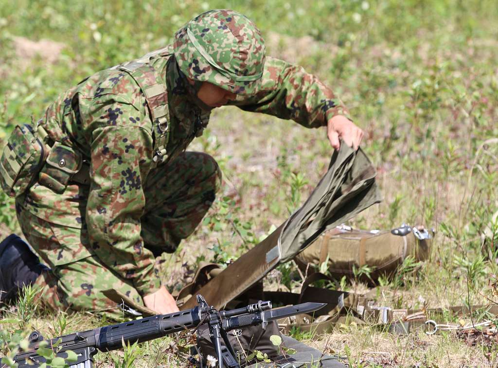 A paratrooper with the Japanese Ground Self Defense - PICRYL Public ...